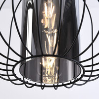 Design taklampa med rökfärgat glas - Dide