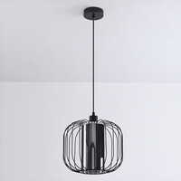 Pendellampa Dila - rökfärgat glas med metallspjälor