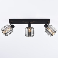 Takspotlight Diya med tre lampor - rökfärgat glas med vridbara spotlights