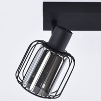 Takspotlight Diya med tre lampor - rökfärgat glas med vridbara spotlights