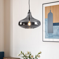 Pendellampa Trinidad med en lampa - rökfärgat glas