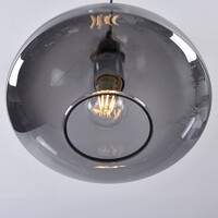 Pendellampa Trinidad med en lampa - rökfärgat glas