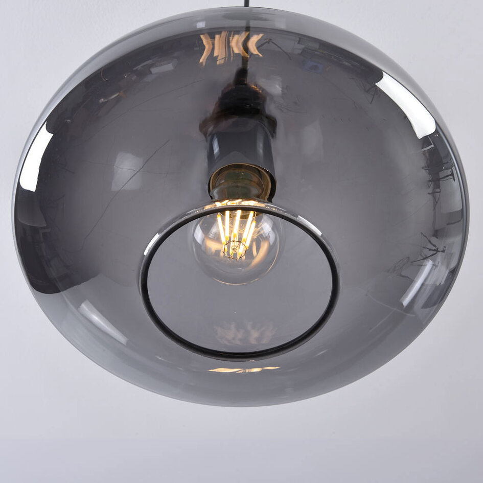 Pendellampa Trinidad med en lampa - rökfärgat glas