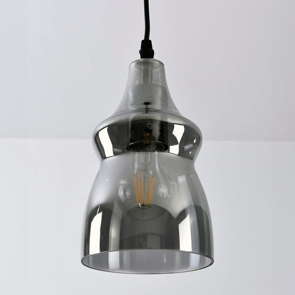 Pendellampa Trinidad med en lampa - rökfärgat glas, liten kula