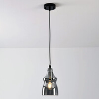 Pendellampa Trinidad med en lampa - rökfärgat glas, liten kula