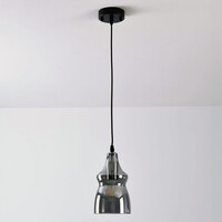 Pendellampa Trinidad med en lampa - rökfärgat glas, liten kula