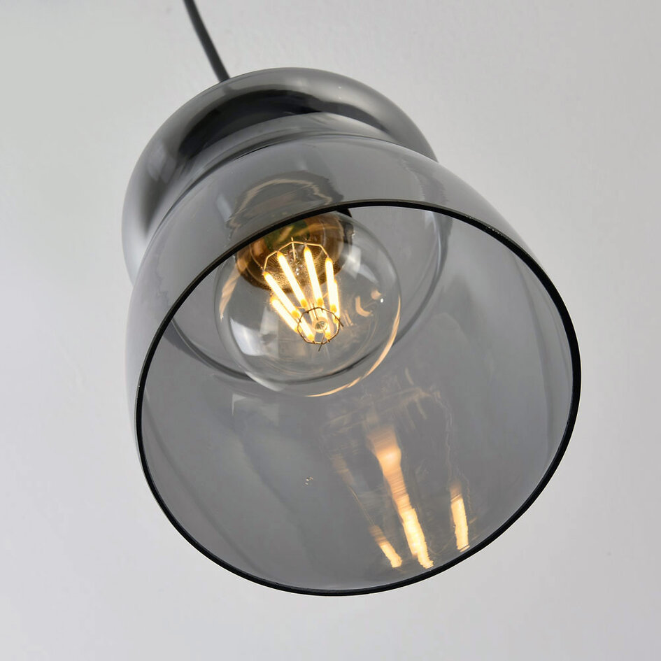 Pendellampa Trinidad med en lampa - rökfärgat glas, liten kula