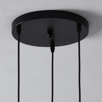 Pendellampa Trinidad med tre lampor - transparent glas