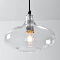 Pendellampa Trinidad med en lampa - transparent glas, stor kula
