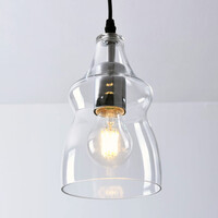 Pendellampa Trinidad med en lampa - transparent glas, liten kula