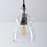 Pendellampa Trinidad med en lampa - transparent glas, liten kula