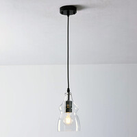 Pendellampa Trinidad med en lampa - transparent glas, liten kula