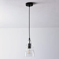 Pendellampa Trinidad med en lampa - transparent glas, liten kula