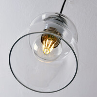 Pendellampa Trinidad med en lampa - transparent glas, liten kula