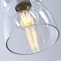Pendellampa Trinidad med en lampa - transparent glas, liten kula
