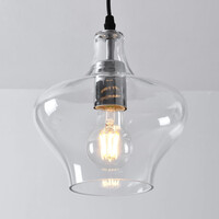 Pendellampa Trinidad med en lampa - transparent glas, mellanstor kula