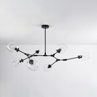 7-ljus svart med transparent glas - Philip