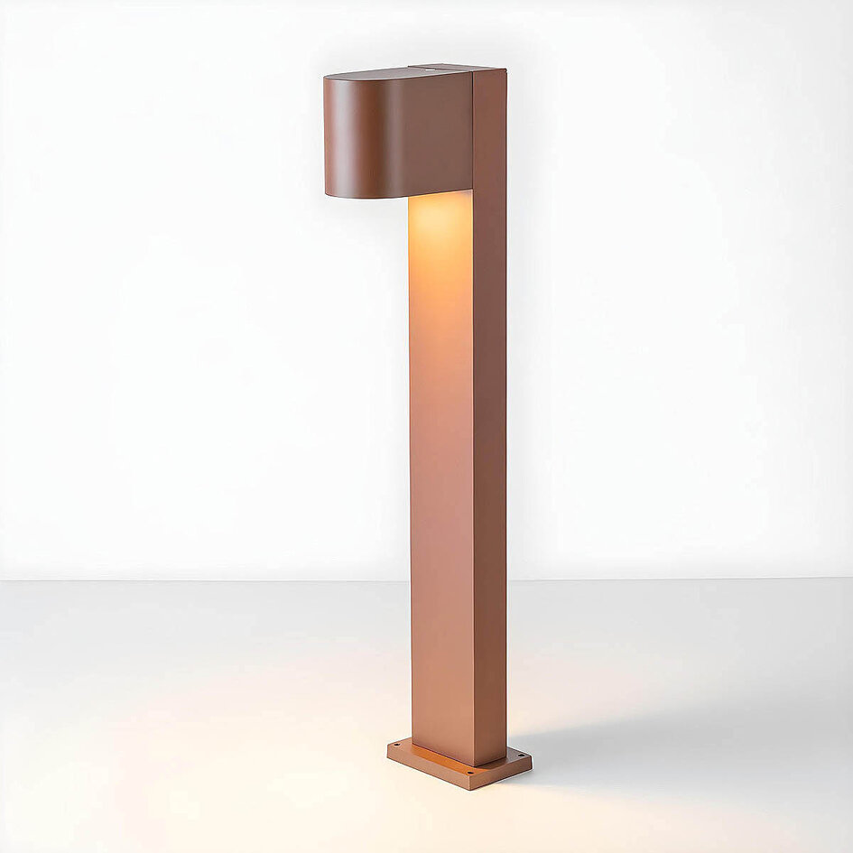 Stående utomhuslampa Simone - 50 cm rostbrun