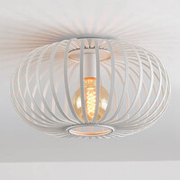 Taklampa Fiore med en lampa i vitt