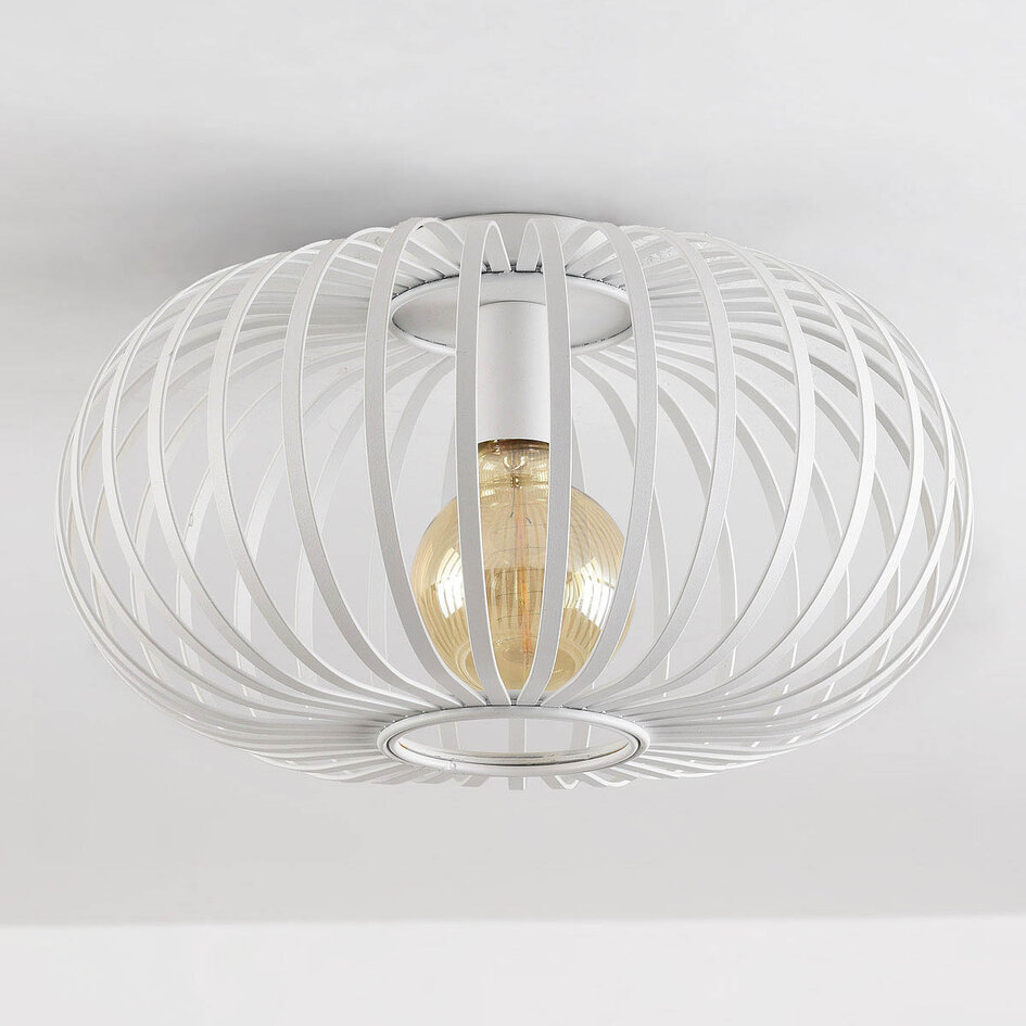 Taklampa Fiore med en lampa i vitt