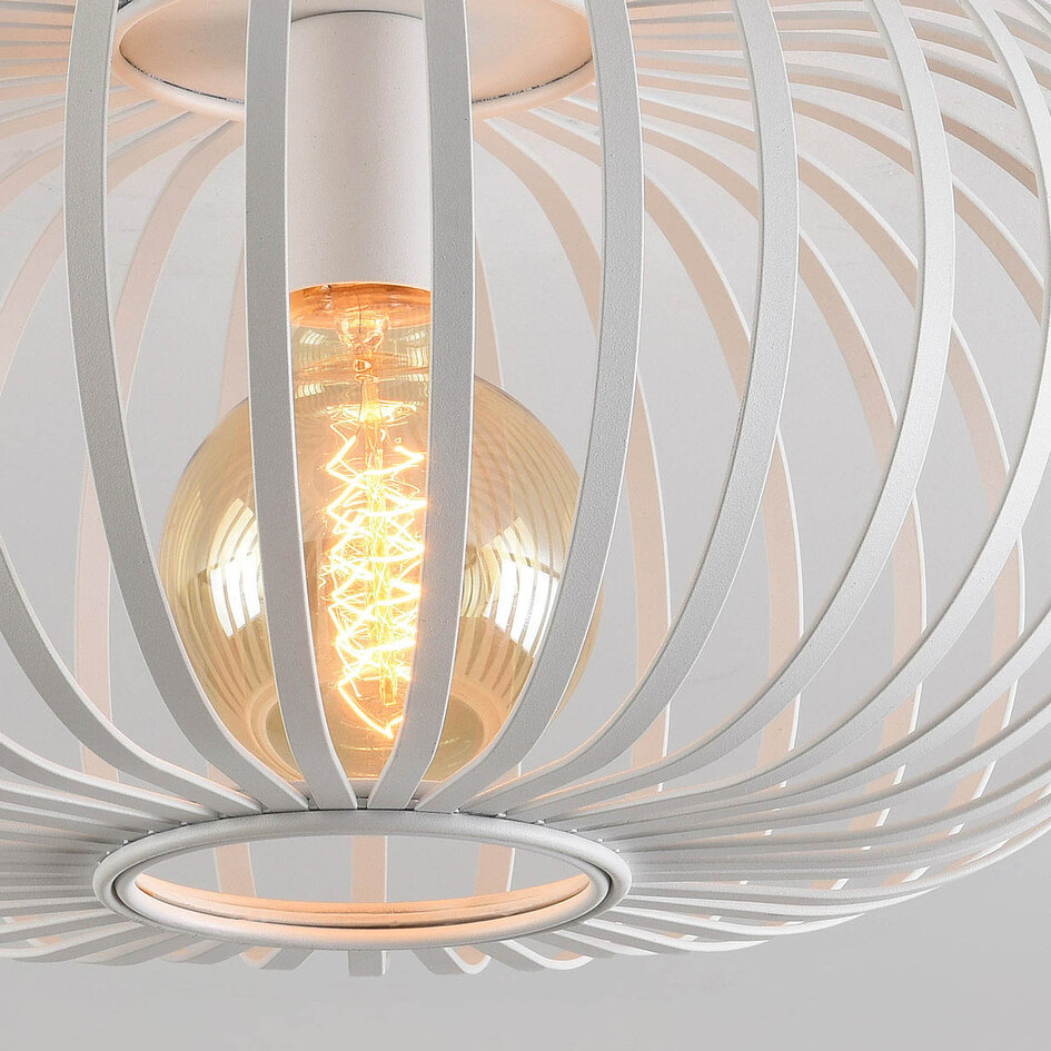 Taklampa Fiore med en lampa i vitt