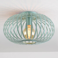 Taklampa Fiore med en lampa i grönt