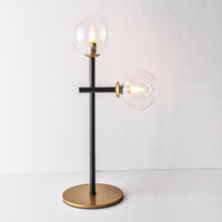 Bordslampa Chase, 2-ljus - transparent glas