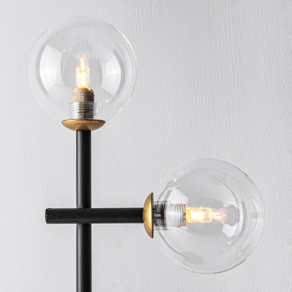 Bordslampa Chase, 2-ljus - transparent glas