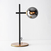 Bordslampa Glenn - rökfärgat glas med spegeleffekt