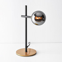 Bordslampa Glenn - rökfärgat glas med spegeleffekt