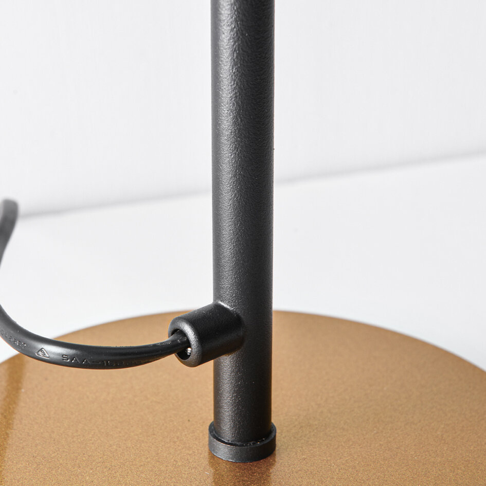 Bordslampa Glenn - rökfärgat glas med spegeleffekt