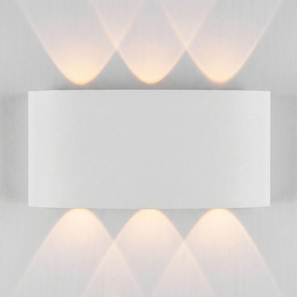 Modern utomhusvägglampa Sena - vit med integrerad LED