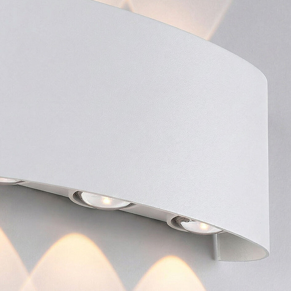Modern utomhusvägglampa Sena - vit med integrerad LED