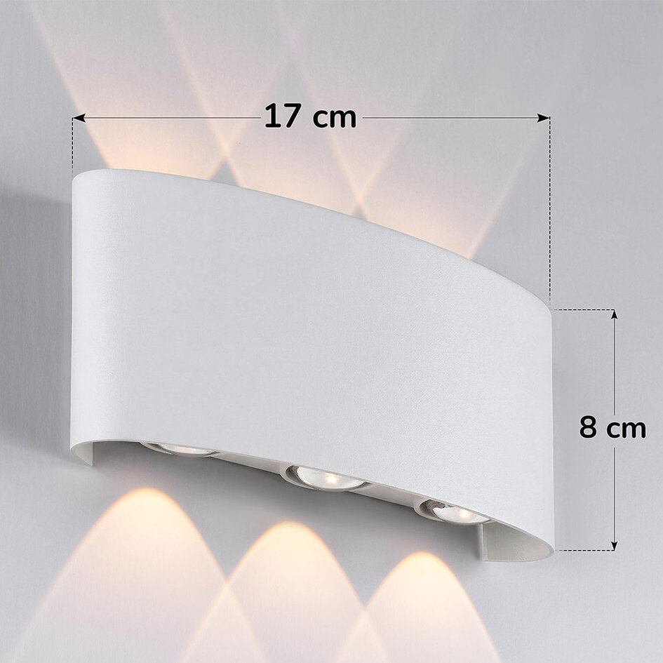 Modern utomhusvägglampa Sena - vit med integrerad LED