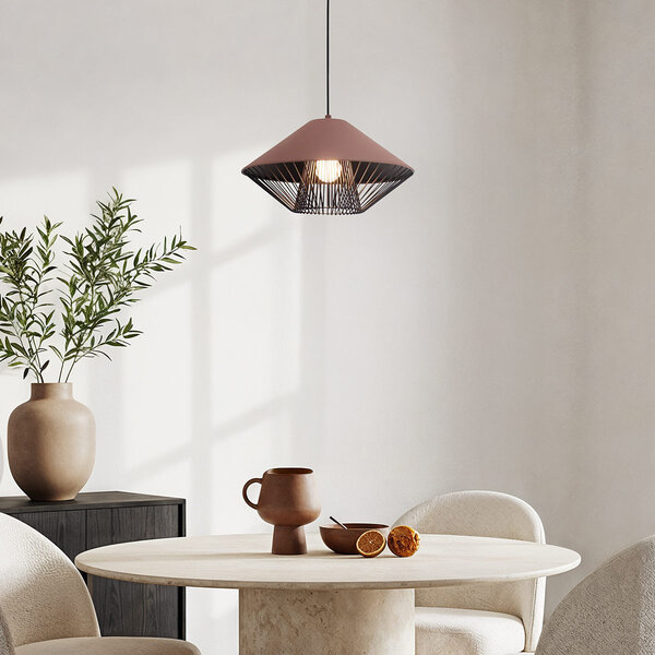 Modern taklampa Aiva - kaffebrun