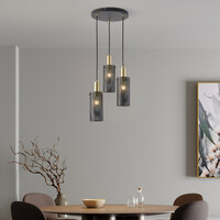 Minimalistisk taklampa med svart skärm, 3-ljus - Valji