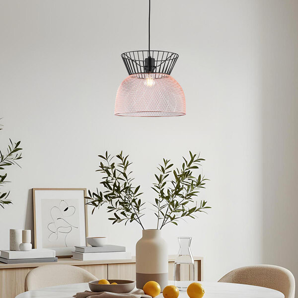Modern taklampa svart med koppar - Netti