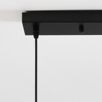 Pendellampa Valerie med fem lampor - amberfärgat glas