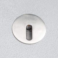 Rund infälld utomhusvägglampa med avlång öppning 3W - silver