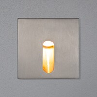 Kvadratisk infälld utomhusvägglampa med avlång öppning 3W - silver