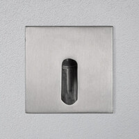 Kvadratisk infälld utomhusvägglampa med avlång öppning 3W - silver