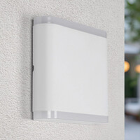Platt utomhusvägglampa 6W Arianna - vit