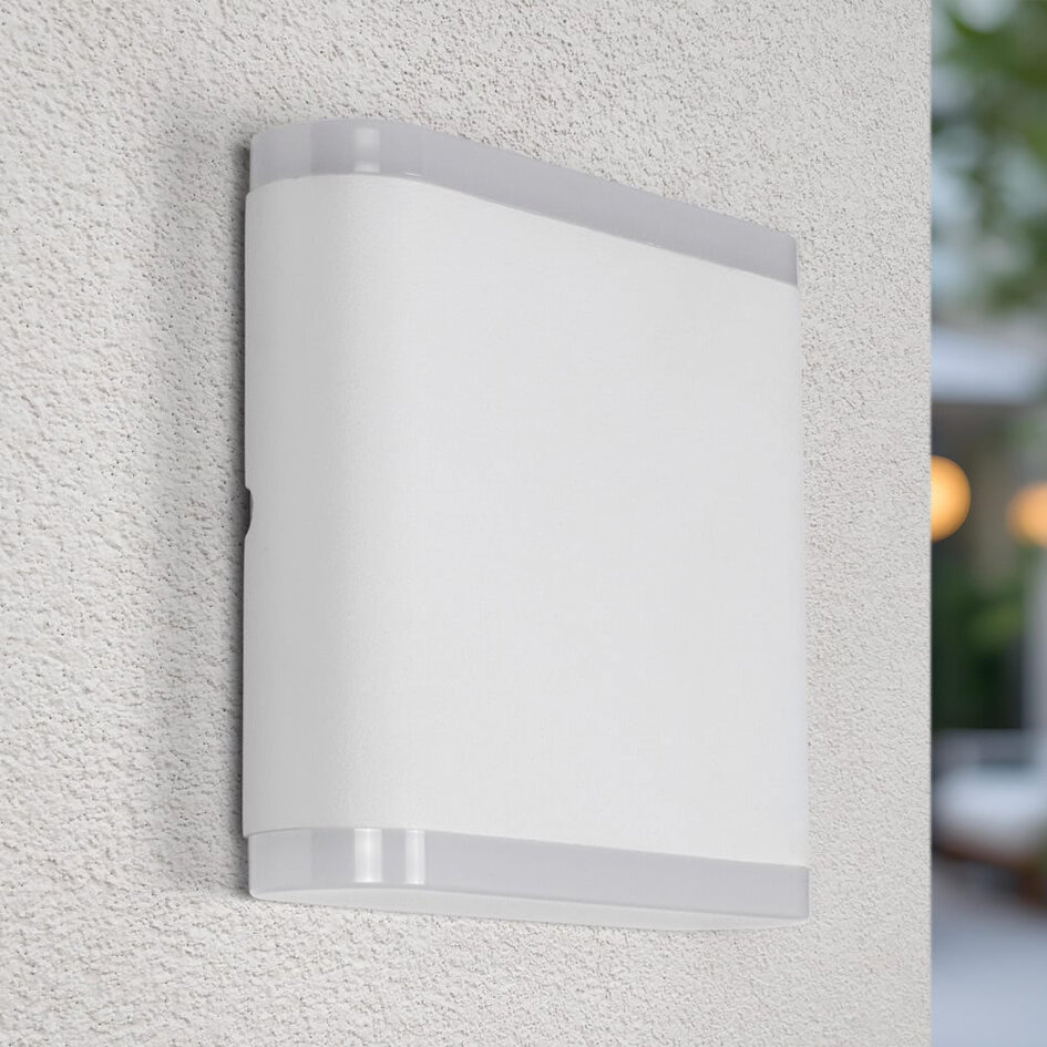 Platt utomhusvägglampa 6W Arianna - vit