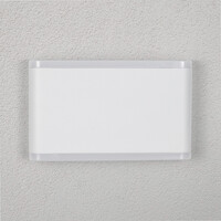Platt utomhusvägglampa 12W Demi - vit