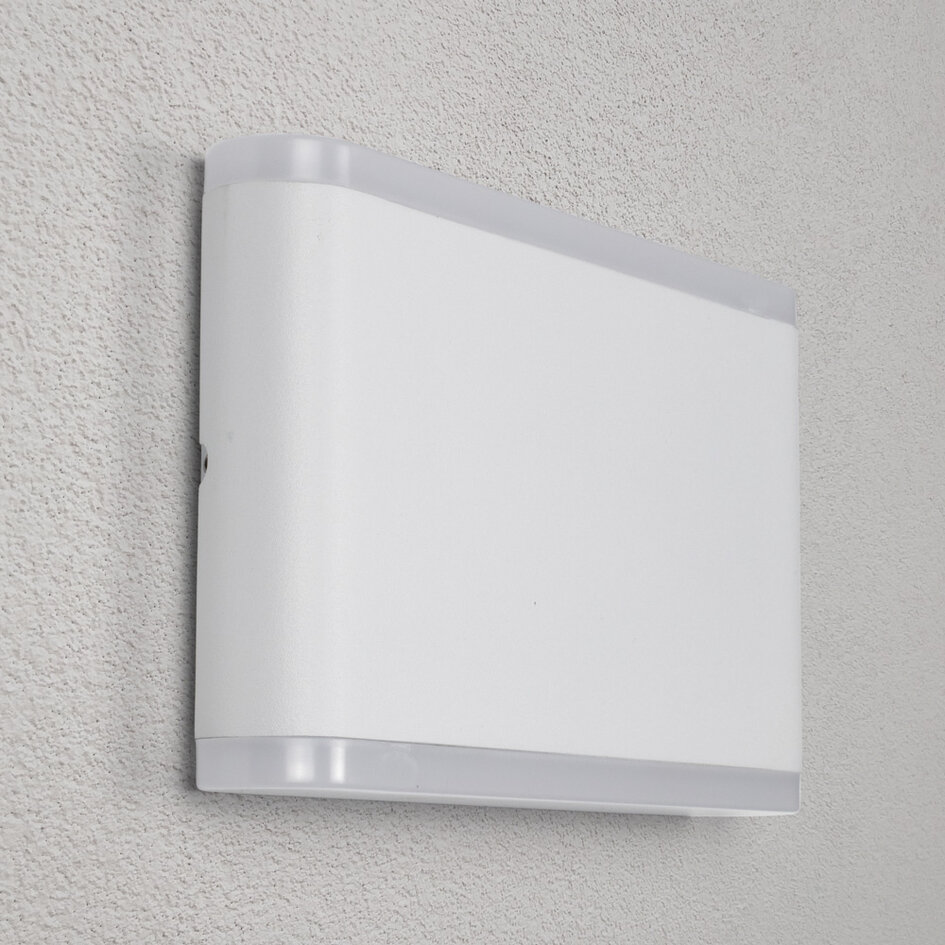 Platt utomhusvägglampa 12W Demi - vit