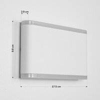 Platt utomhusvägglampa 12W Demi - vit