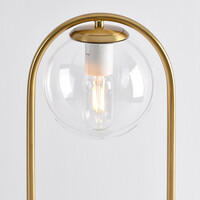 Bordslampa George - guld med transparent glas