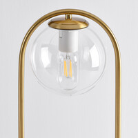Bordslampa George - guld med transparent glas