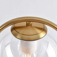 Bordslampa George - guld med transparent glas