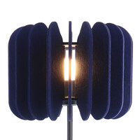 Golvlampa Lenthe - marinblå PET-filt